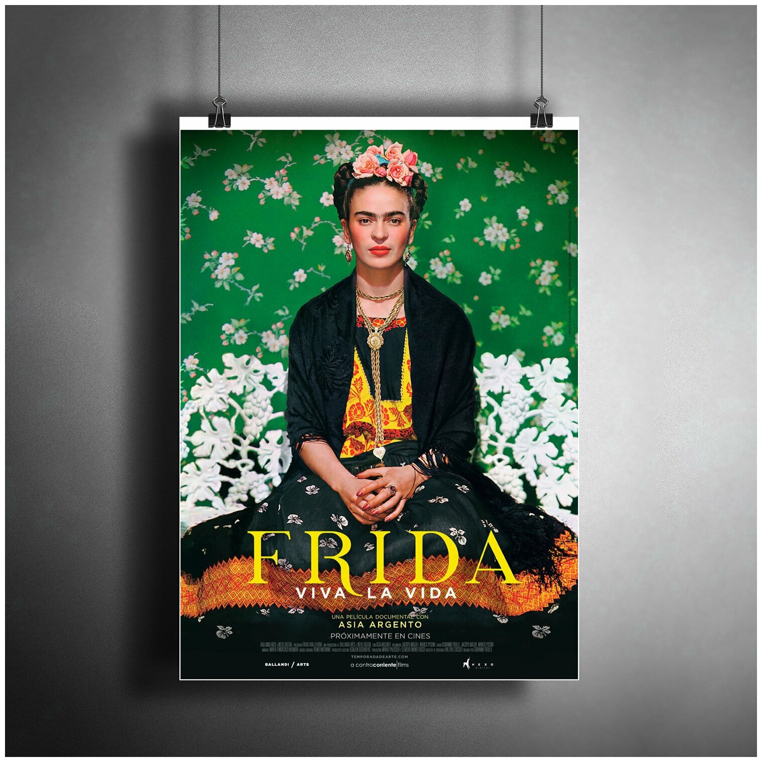 Постер плакат для интерьера "Мексиканская художница Фрида Кало (Frida Kahlo)" / Декор дома, офиса, комнаты, квартиры A3 (297 x 420 мм)