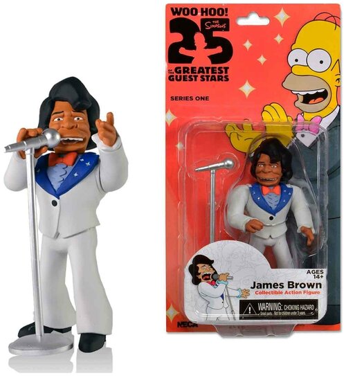 Фигурка коллекционная Джеймс Браун - Симпсоны (The Simpsons Series 1, James Brown, 25th Anniversary), NECA, 11 см