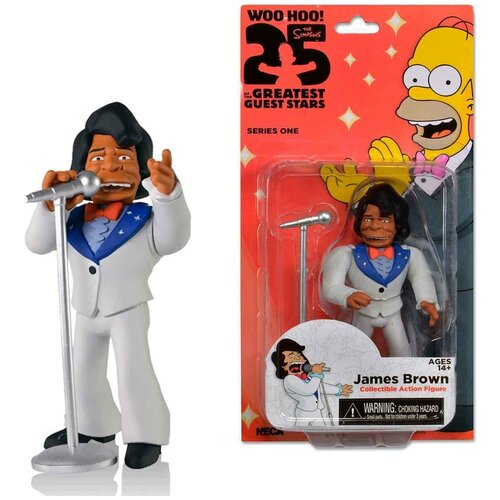 Фигурка коллекционная Джеймс Браун - Симпсоны (The Simpsons Series 1, James Brown, 25th Anniversary), NECA, 11 см