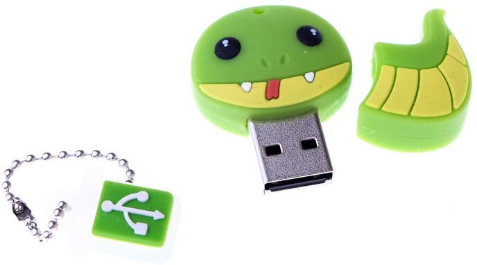 Флеш накопитель 16GB Mirex Snake, USB 2.0, Зеленый - фото №7