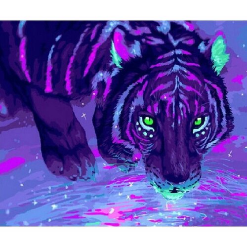 Картина по номерам Фиолетовый тигр 40х50 см Art Hobby Home
