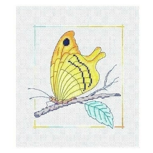 Набор для вышивания Сделано с любовью "Золотой полдень" 16x18 см, Бабочки Насекомые