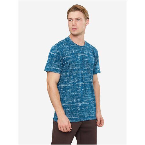 фото Футболка мужская в полоску, цвет синий, размер 50 no name