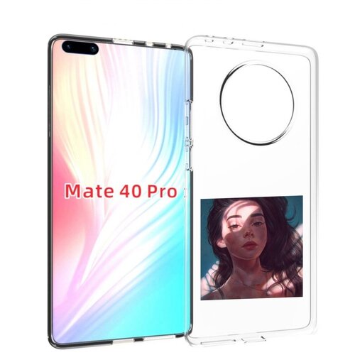 Чехол MyPads девушка-в-лучах женский для Huawei Mate 40 Pro (NOH-NX9) задняя-панель-накладка-бампер