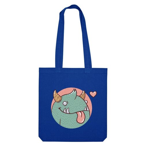 Сумка шоппер Us Basic, синий сумка влюблённый зелёный монстр фиолетовый