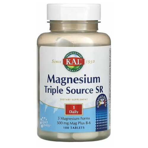 KAL Magnesium triple source SR 100 tab / КАЛ Магний тройной источник 100 таб