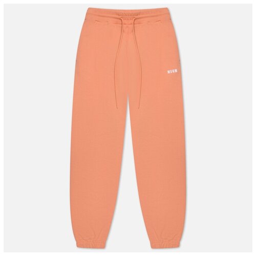 фото Женские брюки msgm micrologo seasonal оранжевый, размер l
