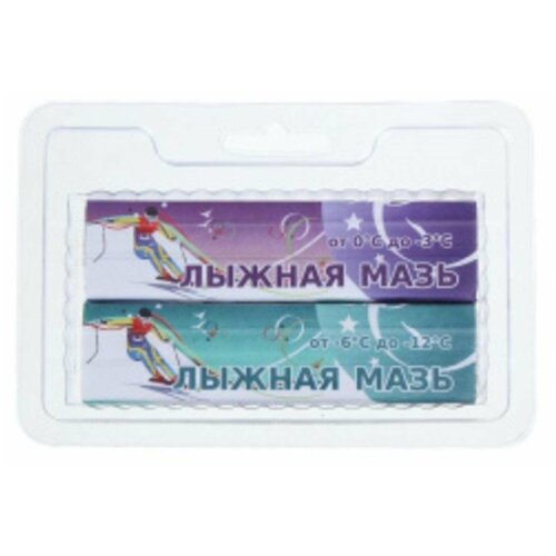фото Мазь лыжная, комплект из 2 брусков, ф-з, (от 0 до -12°c), 80 г recom