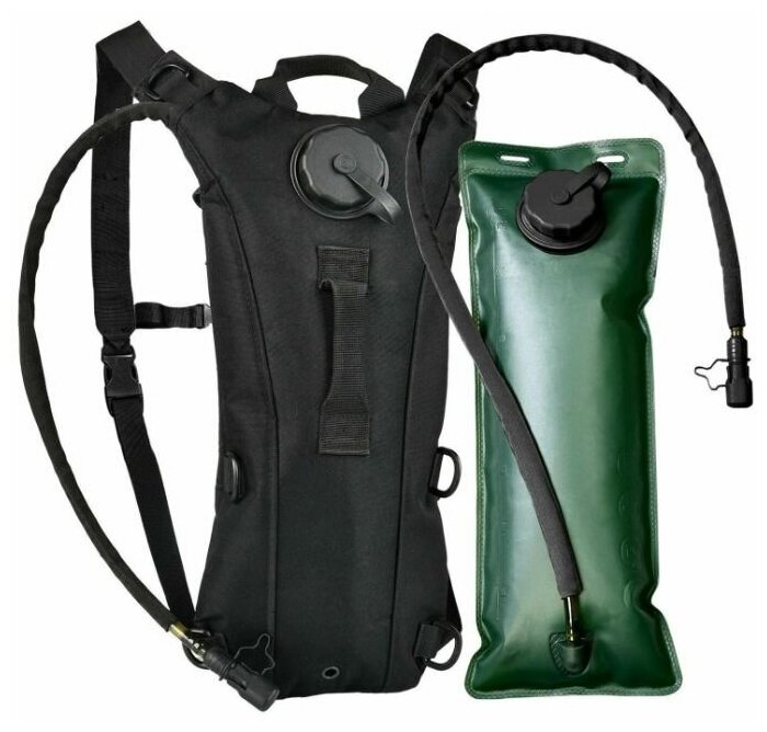 Гидратор рюкзак с ортопедической спинкой питьевая система черный