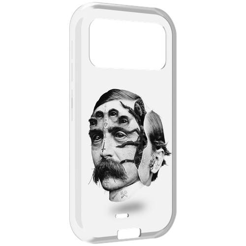 Чехол MyPads страшное лицо мужчины для Oukitel F150 H2022 задняя-панель-накладка-бампер
