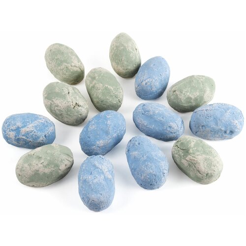 Набор Bioteplo из 14 смешанных камней для биокаминов (синие/зеленые)