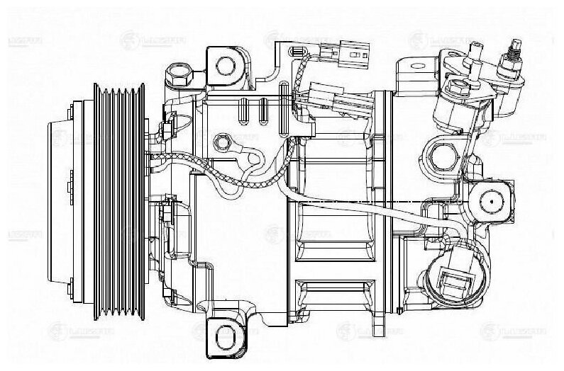 Компрессор кондиционера для автомобилей Qashqai (13-)/X-Trail (T32) (14-) 2.0i LUZAR - фото №6