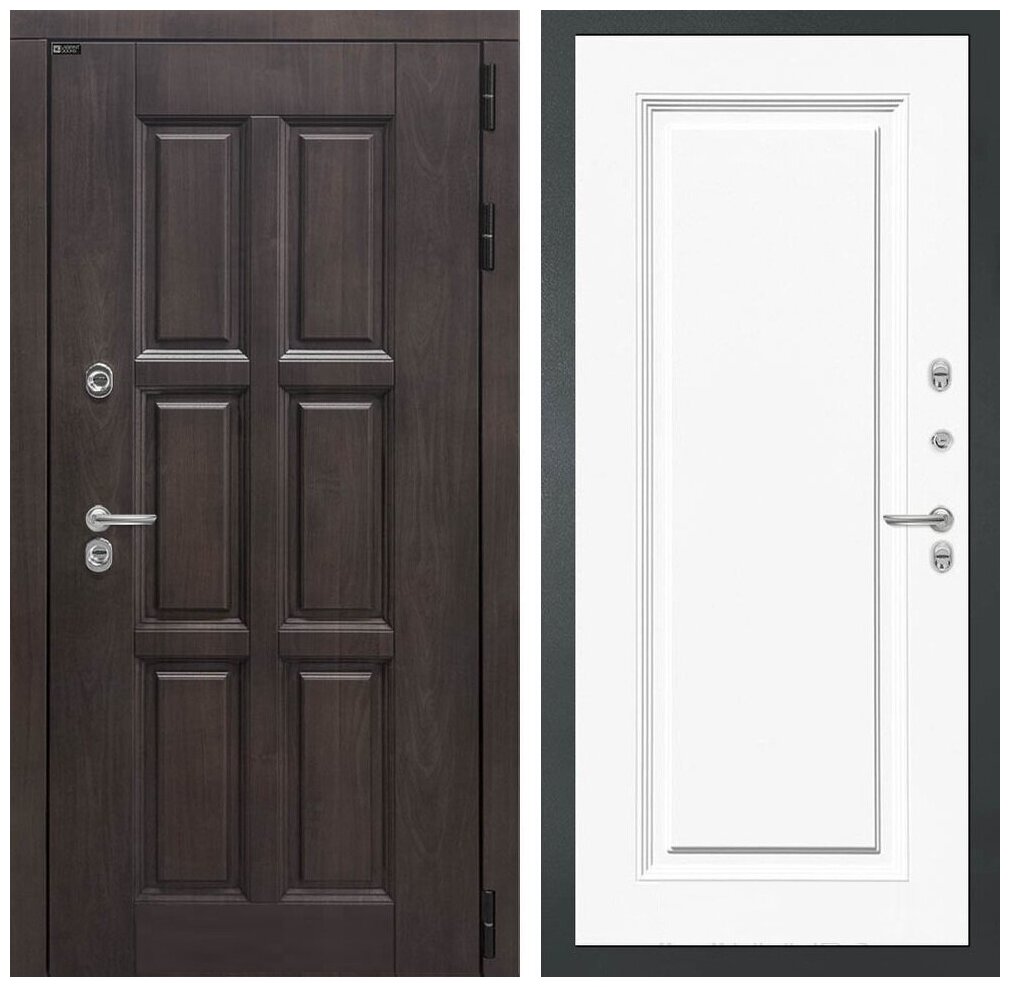 фото Входная дверь LONDON с внутренней панелью 27 эмаль RAL 9003