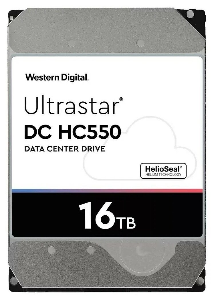 Внутренний HDD диск WD Ultrastar DC HC550 16TB, SATA3, 3.5" (WUH721816ALE6L4)