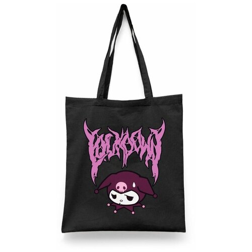 фото Сумка-шоппер унисекс каждому своё "onegai my melody/аниме" черная