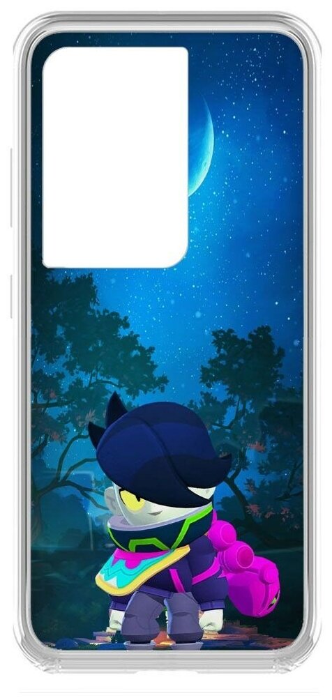 Силиконовый чехол / накладка Krutoff Clear Case Brawl Stars-Орочи Эдгар для Samsung Galaxy S21 Ultra (G998)