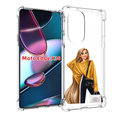 Чехол MyPads модная-рапунсель женский для Motorola Moto Edge X30 задняя-панель-накладка-бампер