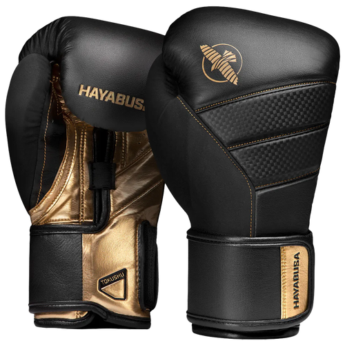 Перчатки Hayabusa T3 Black/Gold - Hayabusa - Черный - 14 oz