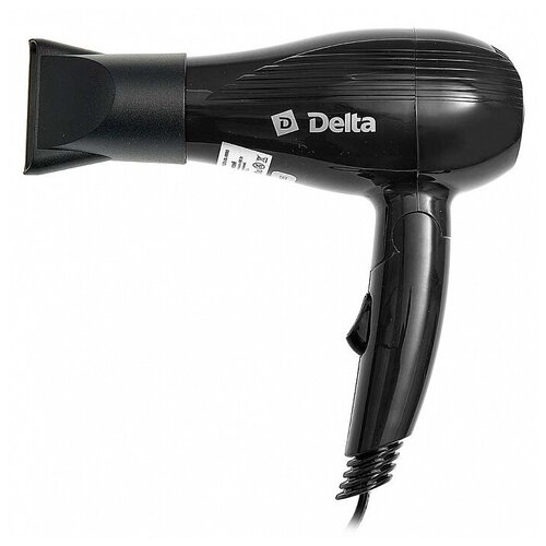 ФЕН для волос 900ВТ 2 РЕЖ мощн 2 РЕЖ темп концентр склад ручка черн DELTA 184100₽