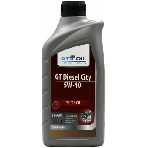 GT OIL 8809059408261 Масло моторное 5W40 GT OIL 1л синтетика GT Diesel City