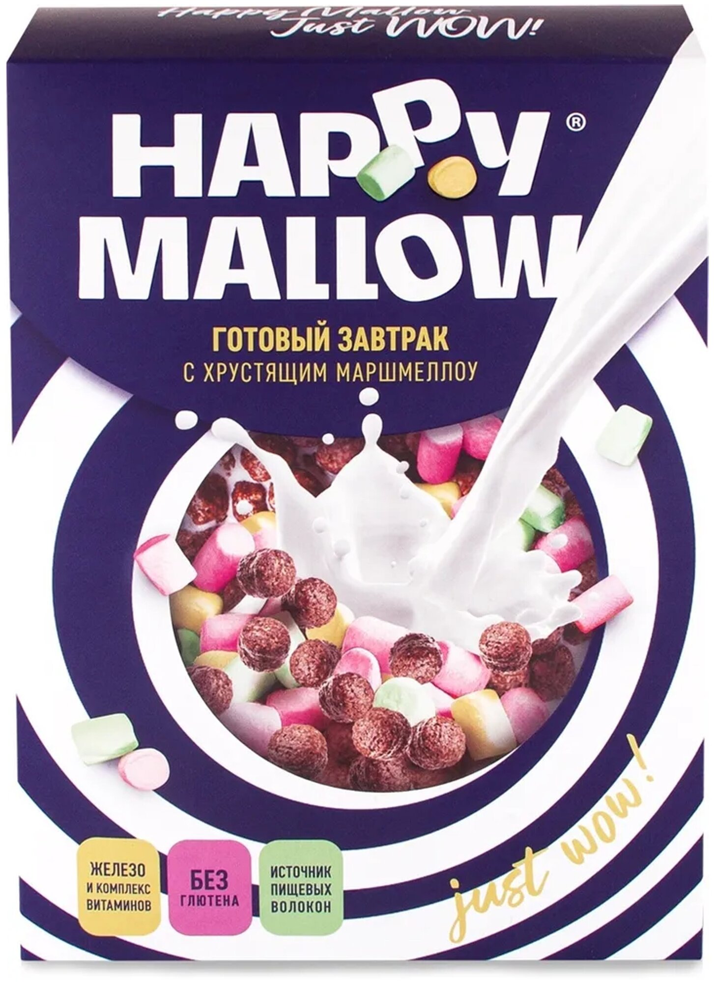 Готовый завтрак шарики и маршмеллоу Happy Mallow, 240 г - фотография № 1