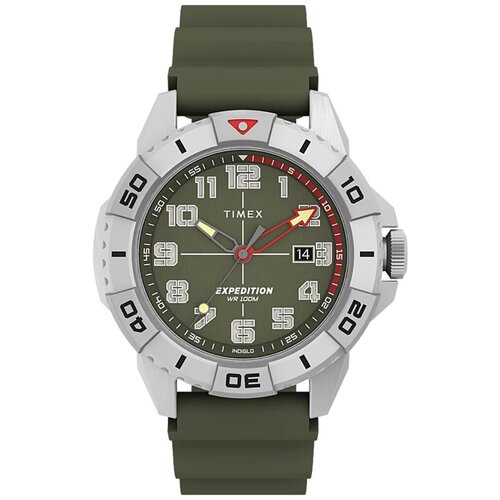 Наручные часы TIMEX Expedition TW2V40700, зеленый, серебряный наручные часы timex standard серебряный