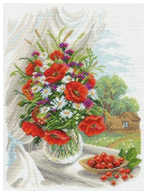 Рисунок на канве матренин посад арт.37х49 - 1687 Полевые цветы