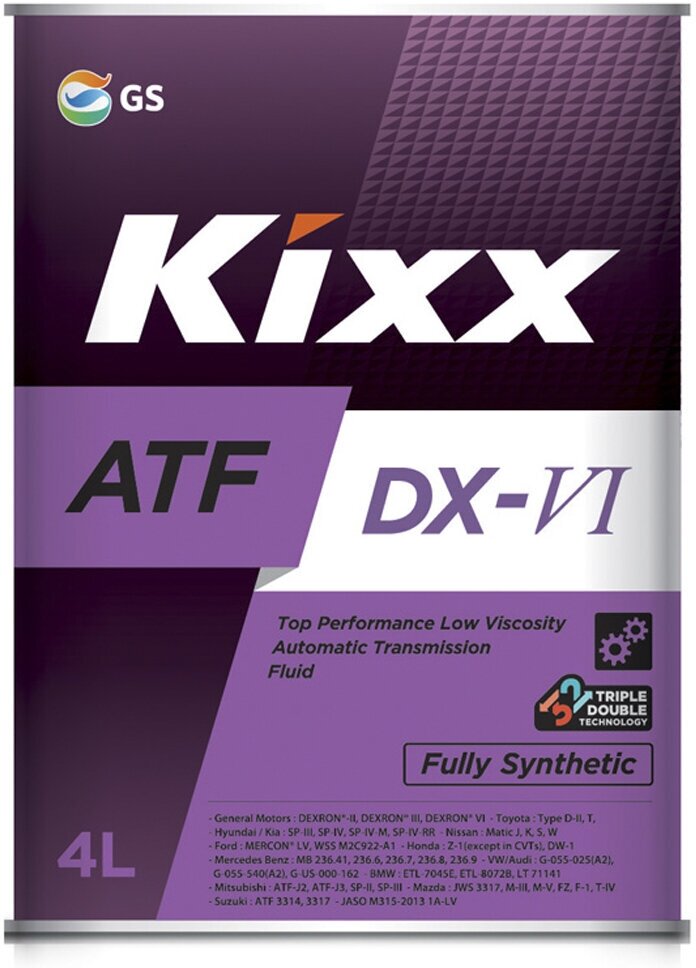 Масло трансмиссионное Kixx ATF DX-VI, 4 л