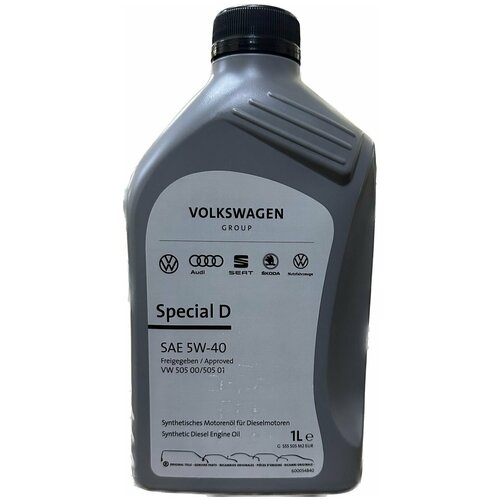 Моторное масло Volkswagen Special D 5W-40 Синтетическое 1 л VW 505 00/505 01