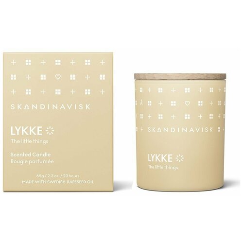 Свеча ароматическая LYKKE с крышкой, 65 г (новая)
