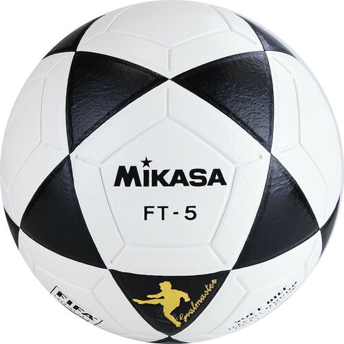 Мяч футбольный MIKASA FT5 FQ-BKW, р.5, FIFA Quality, бело-черный мяч футбольный mikasa ft5 fq bkw р 5 fifa quality бело черный