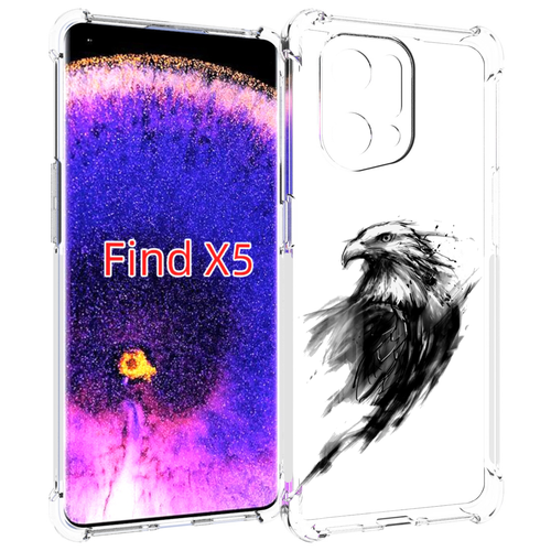 Чехол MyPads чб птица для Oppo Find X5 задняя-панель-накладка-бампер чехол mypads чб птица для oppo a55s задняя панель накладка бампер