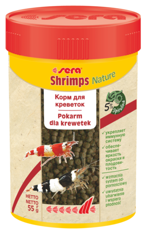 Корм для креветок Sera Shrimps Natural, гранулы, 100 мл*55 гр