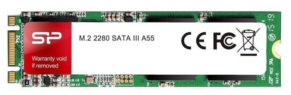 Твердотельный накопитель SSD M.2 256 Gb Silicon Power SP256GBSS3A55M28 Read 560Mb/s Write 530Mb/s TLC - фото №1