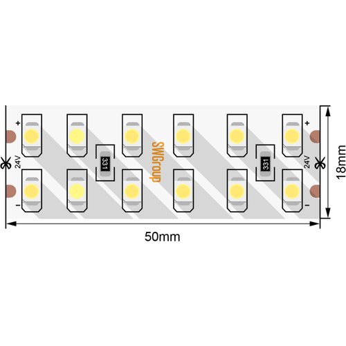 Светодиодная лента SWG SWG3240-24-19.2-WW-M 010110