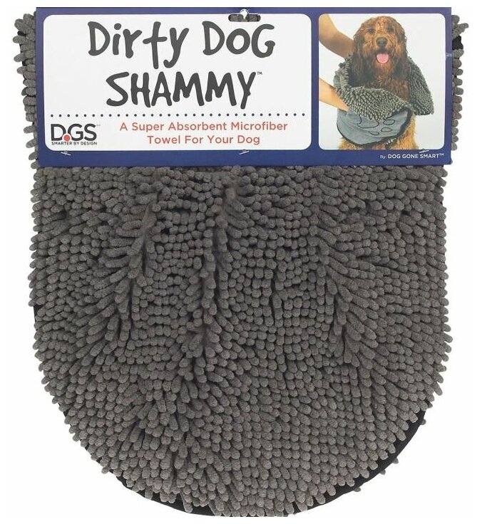 Dog Gone Smart Полотенце для собаки SHAMMY, 33*79 см, серое