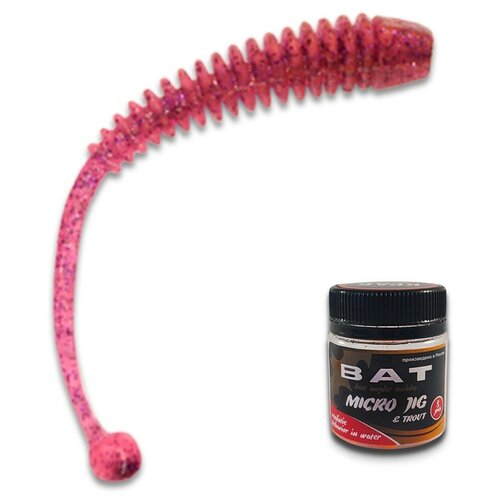 Cиликоновые приманки для рыбалки микроджиг ВАТ ZON worm 50мм, аромат: краб, цвет: слива, 8 шт.