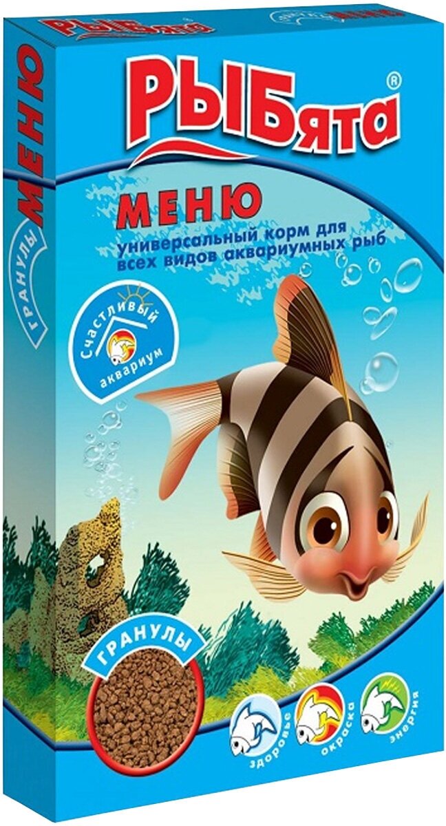 Зоомир РЫБята "меню гранулы" универсальный корм для рыб, 30г - фотография № 11