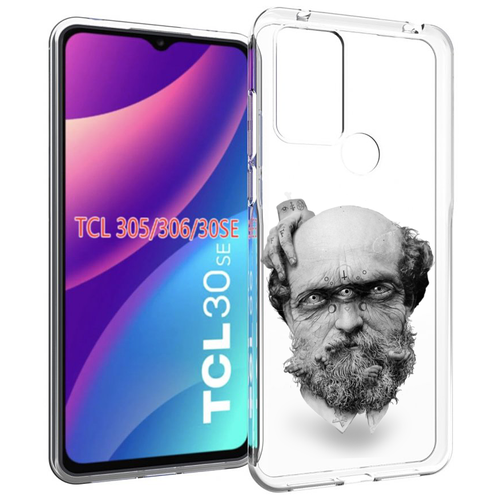 чехол mypads мужчина с длинными усами для tcl 30se tcl 305 tcl 306 tcl 30e задняя панель накладка бампер Чехол MyPads страшный бородатый мужчина абстракция для TCL 30SE / TCL 305 / TCL 306 / TCL 30E задняя-панель-накладка-бампер