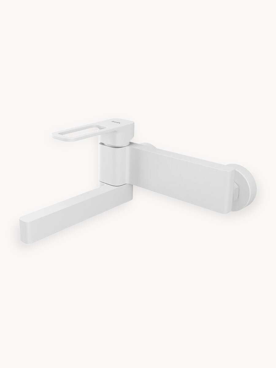 Смеситель для ванны IDDIS Slide SLIWT00i02WA белый матовый со складным изливом