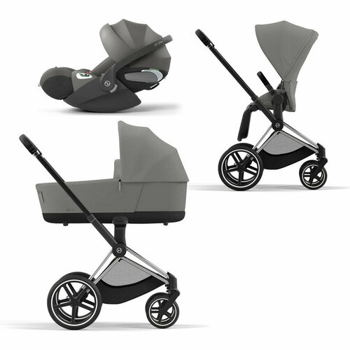 Cybex Priam IV Коляска 3 в 1, шасси IV Chrome Black/Mirage Grey