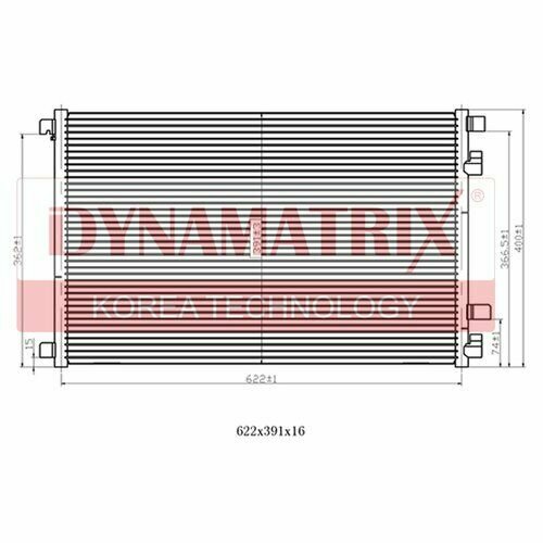 Радиатор кондиционера Dynamatrix-Korea DR94626 для Renault GRAND SCENIC II JM01 II, Megane II, Scenic II