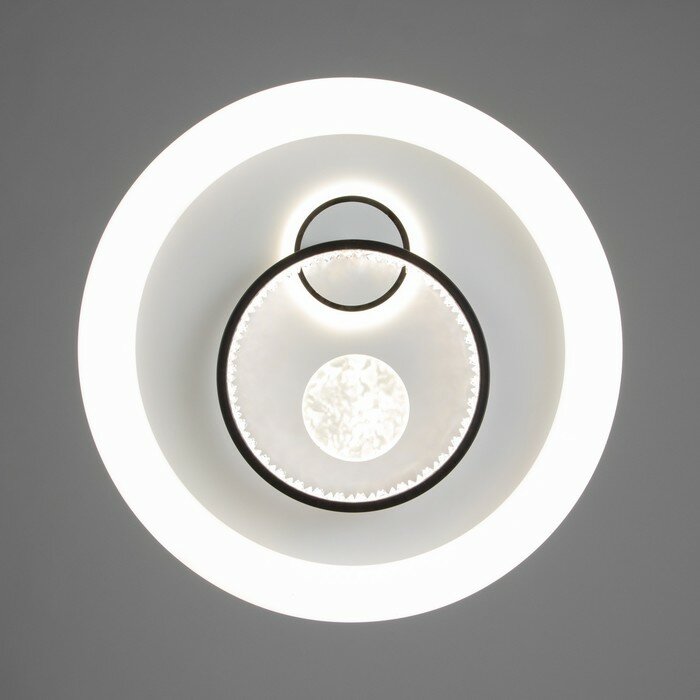 Светильник "Инеро" LED 120Вт бело-чёрный 49х49х7 см 9227365 - фотография № 2