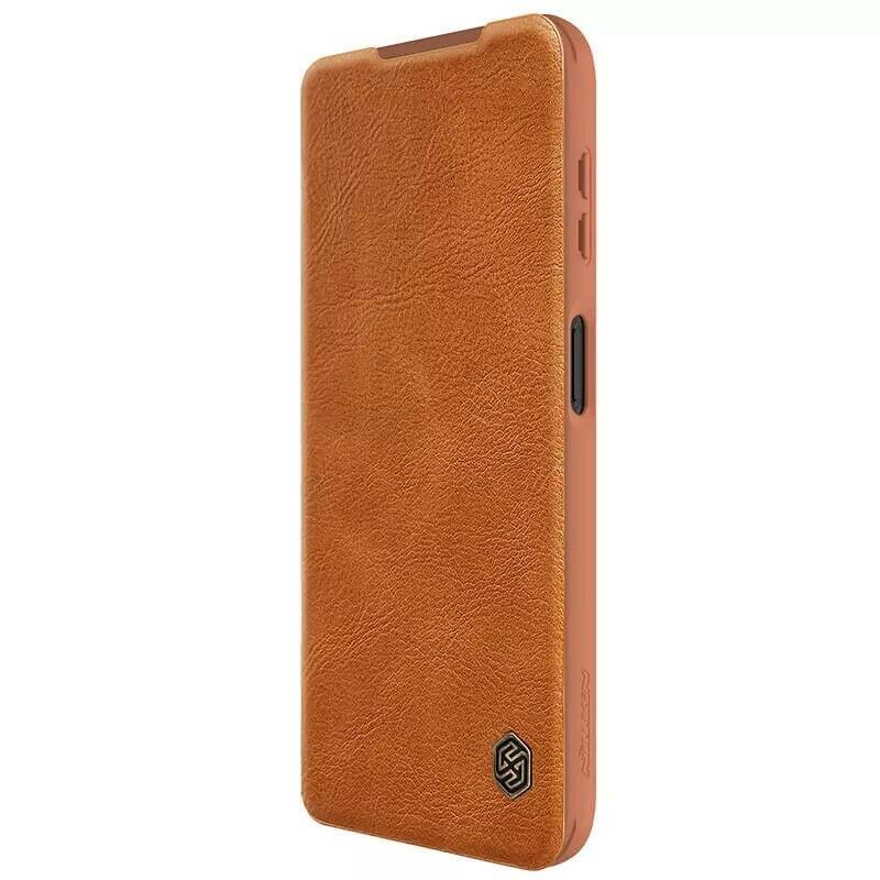 Кожаный чехол-книжка Nillkin Leather Qin Pro для Samsung Galaxy A24 коричневый