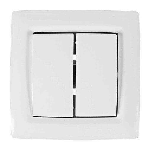 Выключатель Reone 2 клавиши цвет белый