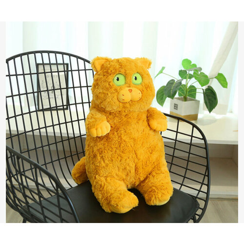 Мягкая игрушка Кот-Обормот\ Кот обнимашка, 15 см, желтый мягкая игрушкаorange кот обормот хоккеист 25 см