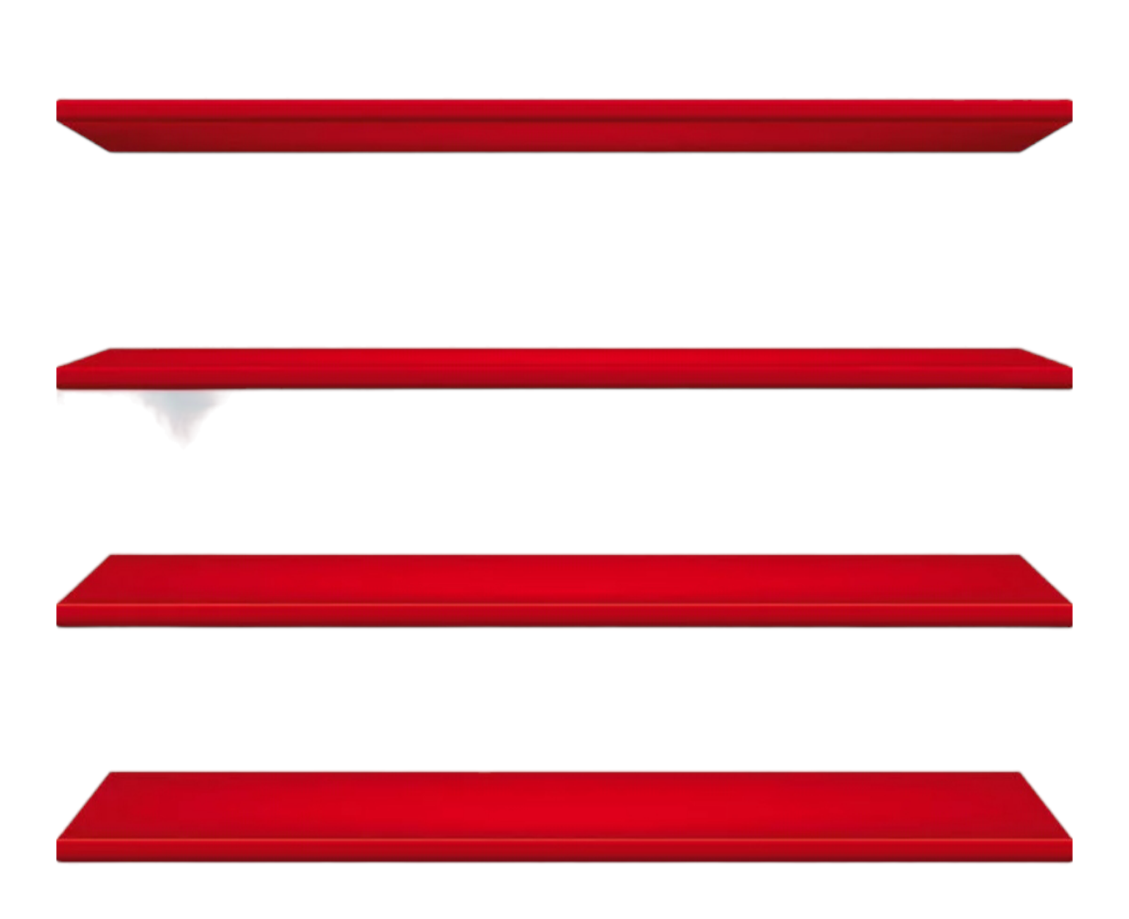 Полка интерьерная настенная навесная 80см×20см×3.2см Красная со скрытым креплением - фотография № 9