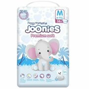 Joonies Подгузники Premium Soft, M (6-11 кг.), 58 шт.