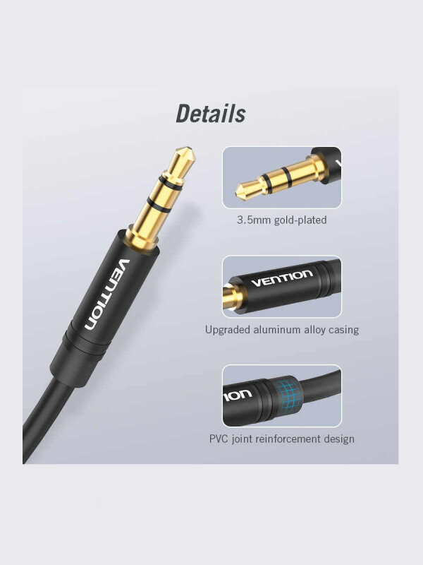 Переходник-разветвитель Vention гибкий Jack 3.5 mm M/Jack 3.5 mm F x 2 - 0.3м Разветвитель Vention mini Jack 3.5 mm M/mini Jack 3.5 mm M x 2 - 0.3 м (BBWBY) - фото №6