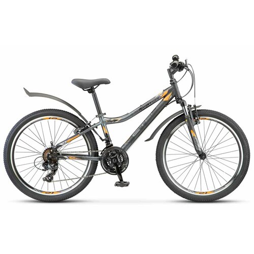 фото Велосипед stels navigator 410 v 24 21-sp v010 12" антрацитовый/черный